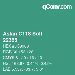 Farbcode: Aslan C118 Soft - 22365 | qconv.com