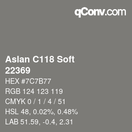 Farbcode: Aslan C118 Soft - 22369 | qconv.com