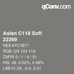 カラーコード: Aslan C118 Soft - 22369 | qconv.com