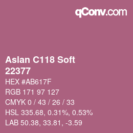Farbcode: Aslan C118 Soft - 22377 | qconv.com