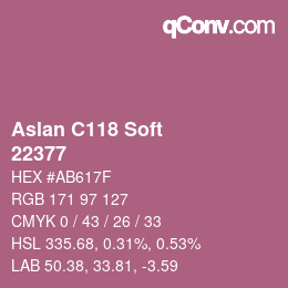 Farbcode: Aslan C118 Soft - 22377 | qconv.com