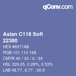 Color code: Aslan C118 Soft - 22380 | qconv.com