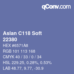 Código de color: Aslan C118 Soft - 22380 | qconv.com