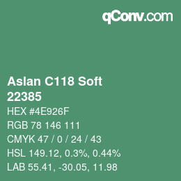 Farbcode: Aslan C118 Soft - 22385 | qconv.com