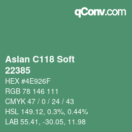 Farbcode: Aslan C118 Soft - 22385 | qconv.com