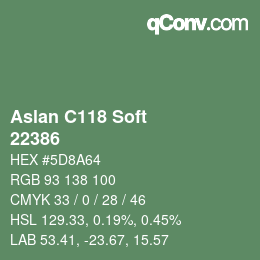 カラーコード: Aslan C118 Soft - 22386 | qconv.com