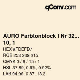 Code couleur: AURO Farbtonblock I Nr 321+330 - 10, 1 | qconv.com