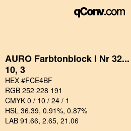 Code couleur: AURO Farbtonblock I Nr 321+330 - 10, 3 | qconv.com