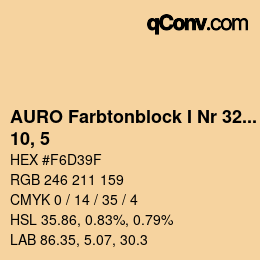 Code couleur: AURO Farbtonblock I Nr 321+330 - 10, 5 | qconv.com