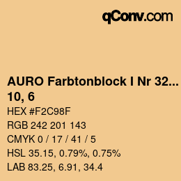 Farbcode: AURO Farbtonblock I Nr 321+330 - 10, 6 | qconv.com