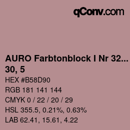 カラーコード: AURO Farbtonblock I Nr 321+330 - 30, 5 | qconv.com