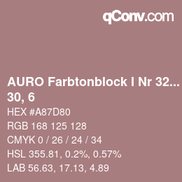 Farbcode: AURO Farbtonblock I Nr 321+330 - 30, 6 | qconv.com