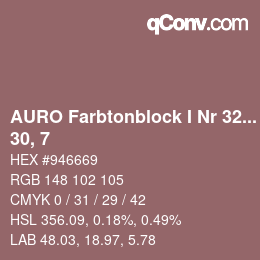 Farbcode: AURO Farbtonblock I Nr 321+330 - 30, 7 | qconv.com