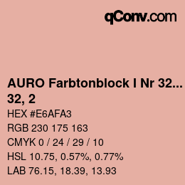 Code couleur: AURO Farbtonblock I Nr 321+330 - 32, 2 | qconv.com