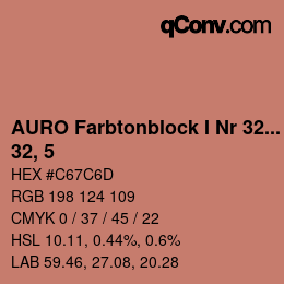 Color code: AURO Farbtonblock I Nr 321+330 - 32, 5 | qconv.com