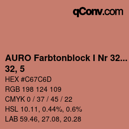 Código de color: AURO Farbtonblock I Nr 321+330 - 32, 5 | qconv.com