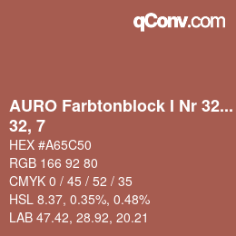 Farbcode: AURO Farbtonblock I Nr 321+330 - 32, 7 | qconv.com