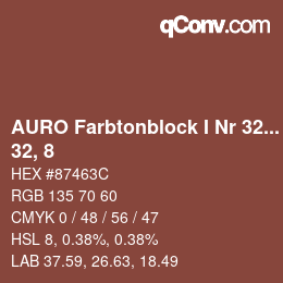 カラーコード: AURO Farbtonblock I Nr 321+330 - 32, 8 | qconv.com