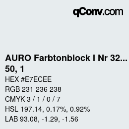 Code couleur: AURO Farbtonblock I Nr 321+330 - 50, 1 | qconv.com