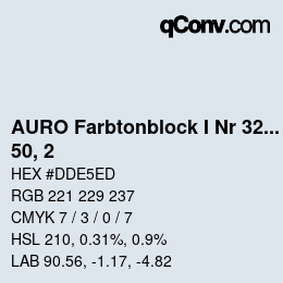 Code couleur: AURO Farbtonblock I Nr 321+330 - 50, 2 | qconv.com