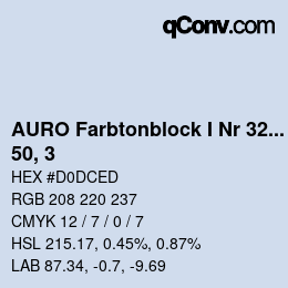 カラーコード: AURO Farbtonblock I Nr 321+330 - 50, 3 | qconv.com