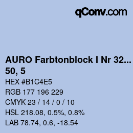 カラーコード: AURO Farbtonblock I Nr 321+330 - 50, 5 | qconv.com