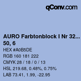 Code couleur: AURO Farbtonblock I Nr 321+330 - 50, 6 | qconv.com