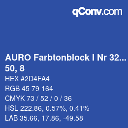 カラーコード: AURO Farbtonblock I Nr 321+330 - 50, 8 | qconv.com