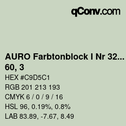 カラーコード: AURO Farbtonblock I Nr 321+330 - 60, 3 | qconv.com