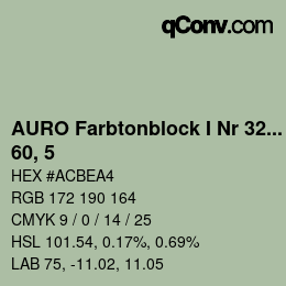 Code couleur: AURO Farbtonblock I Nr 321+330 - 60, 5 | qconv.com