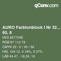 Farbcode: AURO Farbtonblock I Nr 321+330 - 60, 8 | qconv.com