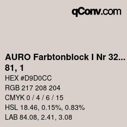 Code couleur: AURO Farbtonblock I Nr 321+330 - 81, 1 | qconv.com