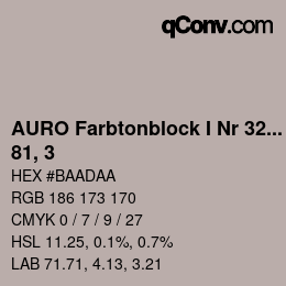 カラーコード: AURO Farbtonblock I Nr 321+330 - 81, 3 | qconv.com