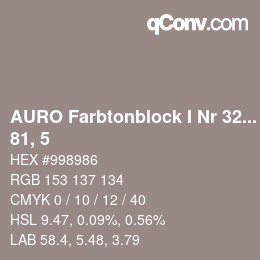 カラーコード: AURO Farbtonblock I Nr 321+330 - 81, 5 | qconv.com