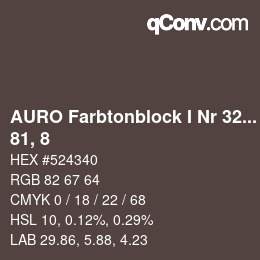 Farbcode: AURO Farbtonblock I Nr 321+330 - 81, 8 | qconv.com