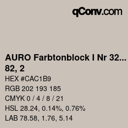 颜色代码: AURO Farbtonblock I Nr 321+330 - 82, 2 | qconv.com