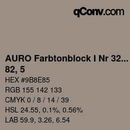 Code couleur: AURO Farbtonblock I Nr 321+330 - 82, 5 | qconv.com