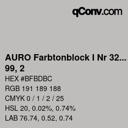 Code couleur: AURO Farbtonblock I Nr 321+330 - 99, 2 | qconv.com