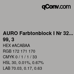 Code couleur: AURO Farbtonblock I Nr 321+330 - 99, 3 | qconv.com