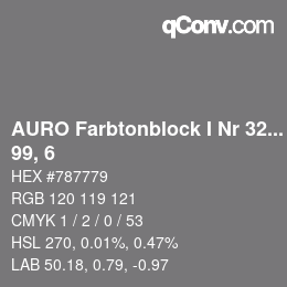 Code couleur: AURO Farbtonblock I Nr 321+330 - 99, 6 | qconv.com