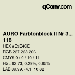 カラーコード: AURO Farbtonblock II Nr 321+330 - 118 | qconv.com