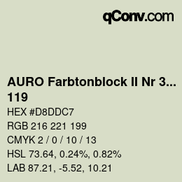 カラーコード: AURO Farbtonblock II Nr 321+330 - 119 | qconv.com