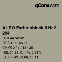 カラーコード: AURO Farbtonblock II Nr 321+330 - 284 | qconv.com