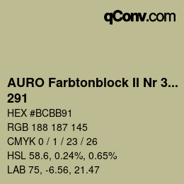 カラーコード: AURO Farbtonblock II Nr 321+330 - 291 | qconv.com
