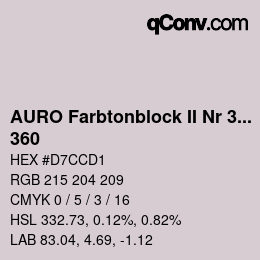 カラーコード: AURO Farbtonblock II Nr 321+330 - 360 | qconv.com