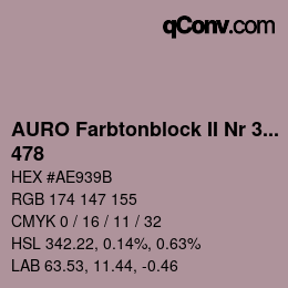 カラーコード: AURO Farbtonblock II Nr 321+330 - 478 | qconv.com