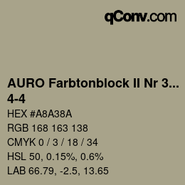 カラーコード: AURO Farbtonblock II Nr 321+330 - 4-4 | qconv.com