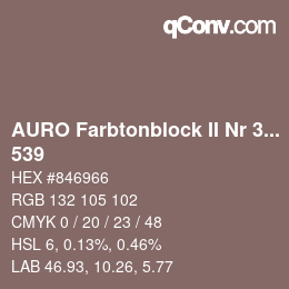 カラーコード: AURO Farbtonblock II Nr 321+330 - 539 | qconv.com