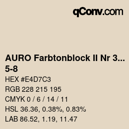 カラーコード: AURO Farbtonblock II Nr 321+330 - 5-8 | qconv.com