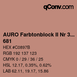 カラーコード: AURO Farbtonblock II Nr 321+330 - 681 | qconv.com